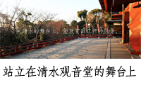 站立在清水观音堂的舞台上